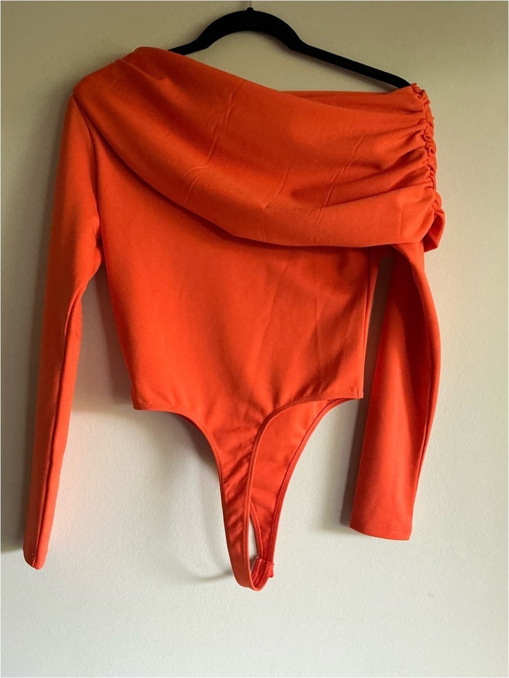 REVOLVE Orange One-Shoulder Long Sleeve Bodysuit